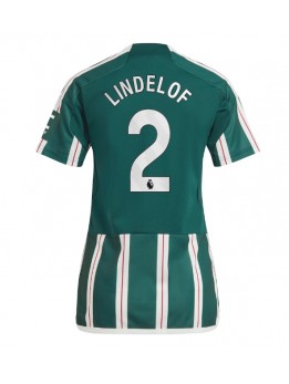 Ženski Nogometna dresi replika Manchester United Victor Lindelof #2 Gostujoči 2023-24 Kratek rokav